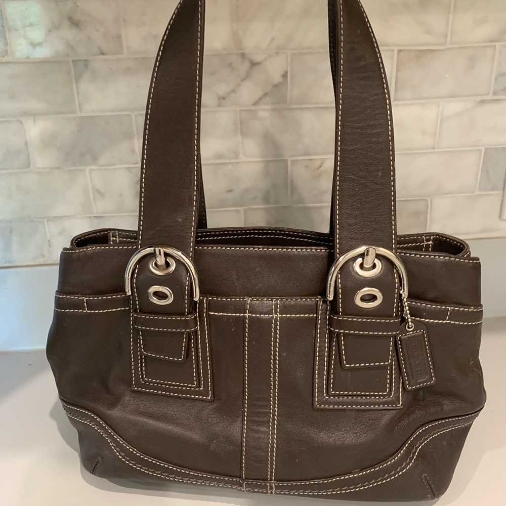 Brown Coach Shoulder Bag